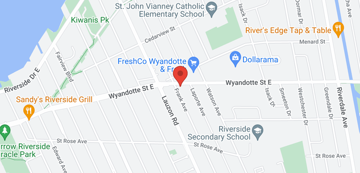 map of 8031 WYANDOTTE East